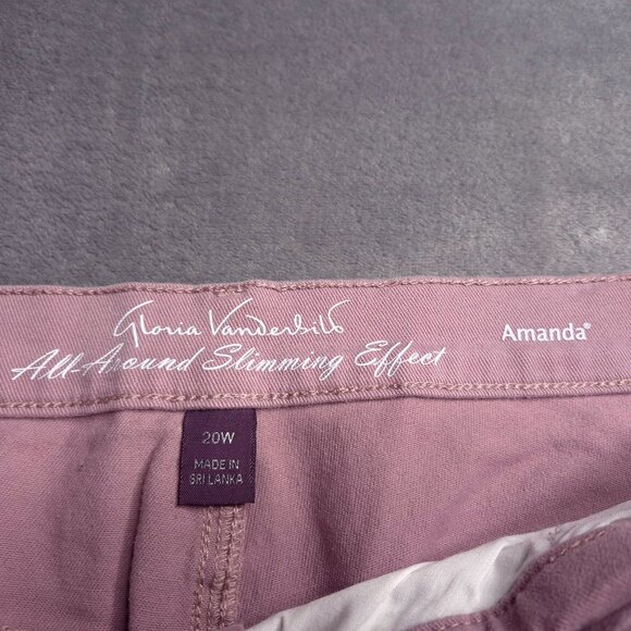 Gloria Vanderbilt Amanda Capri Jeans 20W Lavender All Around Slimming Effect - Picture 5 of 6
